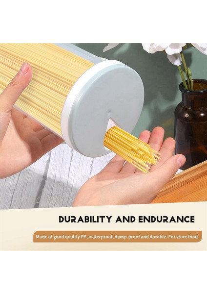 Pp Uzun Gıda Deposu Spagetti Erişte Makarna Konteyneri Kilitli Kapaklı Temiz Kuru Gıda, Açık Mavi (Yurt Dışından) indirimleri