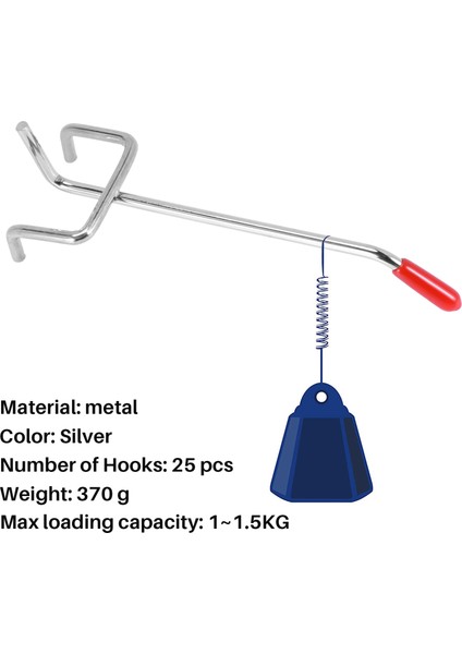 25PCS 100MM Pegboard Kancaları Çıta Duvar Perakende Ekran Dükkanı Peg Asmak Ev Askı Krom Metal 1-1.5kg Yükleme (Yurt Dışından) fırsatları
