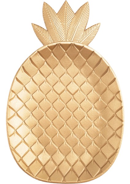 Iskandinav Dekoratif Tepsisi Altın Ananas Şekli Hizmet Tepsisi Takı Palet Meyve Snack Bitki Masa Depolama Organizatör (Küçük) (Yurt Dışından) modelleri