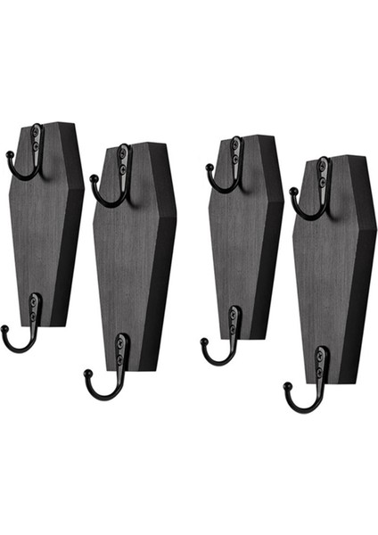 Cadılar Bayramı Tahit Duvar Asma, Duvar Için Anahtarlar Için Tabut Duvarı Kancası - Anahtarlar Için Rustik Siyah Ahşap Askı, Kupalar, Çanta B (Yurt Dışından) fırsatları