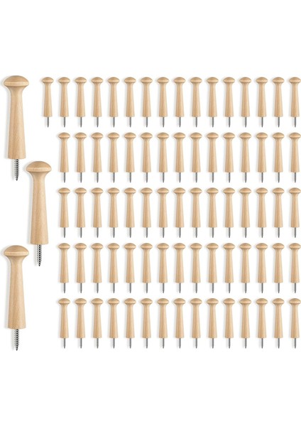 Ahşap Shaker Tırnaklar Ahşap Vidalı Shaker Tırnaklar 2.9 Inç Uzunluğunda Bitmemiş Ahşap Çalkalayıcı Çerçeve Dıy Boya Renkleri (Yurt Dışından)