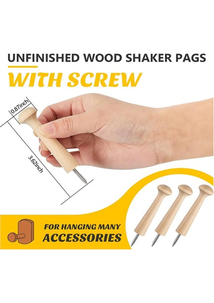 Ahşap Shaker Tırnaklar Ahşap Vidalı Shaker Tırnaklar 2.9 Inç Uzunluğunda Bitmemiş Ahşap Çalkalayıcı Çerçeve Dıy Boya Renkleri (Yurt Dışından) fiyatları
