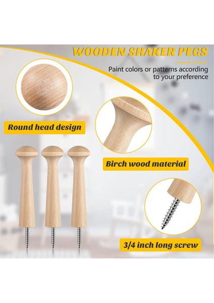 Ahşap Shaker Tırnaklar Ahşap Vidalı Shaker Tırnaklar 2.9 Inç Uzunluğunda Bitmemiş Ahşap Çalkalayıcı Çerçeve Dıy Boya Renkleri (Yurt Dışından) fırsatları