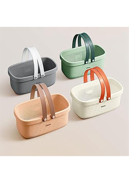 Banyo Mutfak Yurt Odası Yatak Odası Için Saplı Taşınabilir Duş Tote Organizatör Sepet Bin ile Plastik Depolama Sepeti B Yatak Odası B (Yurt Dışından) fırsatları