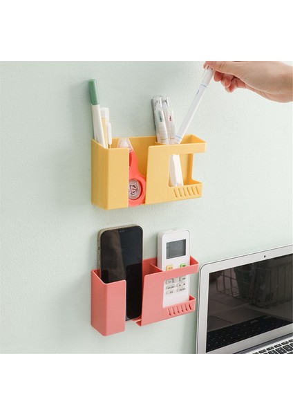 Punch Free Duvara Monte Organizatör Uzaktan Kumanda Depolama Kutusu Cep Telefonu Fiş Duvar Tutucu Çok Fonksiyonlu Depolama Rafı (Yurt Dışından) fırsatları
