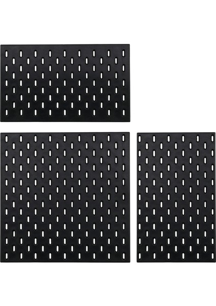 Minyatür Mobilya Dekorasyon Ürünleri Delikli Tahta Duvar Rafı Diy Depolama Ekran Mobilya Aksesuarları Siyah (Yurt Dışından)