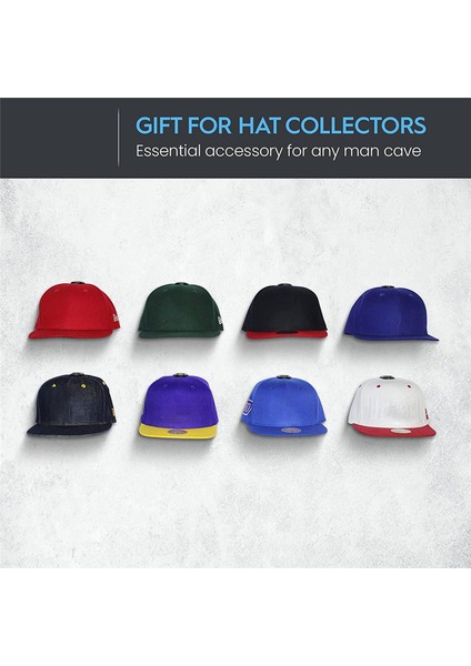 Duvar Için Modern Jp Yapışkan Şapka Kancaları (16 Pack) - Beyzbol Şapkaları Için Şapka Rafı, Minimalist Şapka Ekranı (Yurt Dışından) modelleri