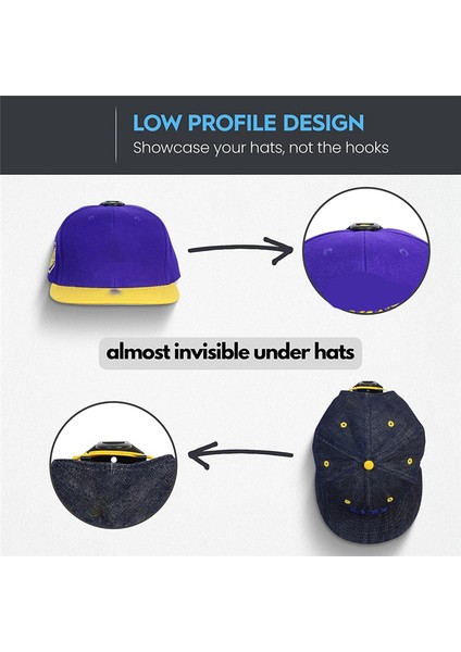 Duvar Için Modern Jp Yapışkan Şapka Kancaları (16 Pack) - Beyzbol Şapkaları Için Şapka Rafı, Minimalist Şapka Ekranı (Yurt Dışından) indirimleri