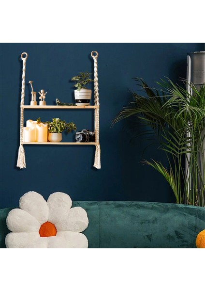 Ahşap Duvar Raf Dekorasyon Duvar Monte Raflar Yatak Odası Bitki Çiçek Ahşap Salıncak Asılı Ipi Ev Dekorasyon (Yurt Dışından) fiyatları