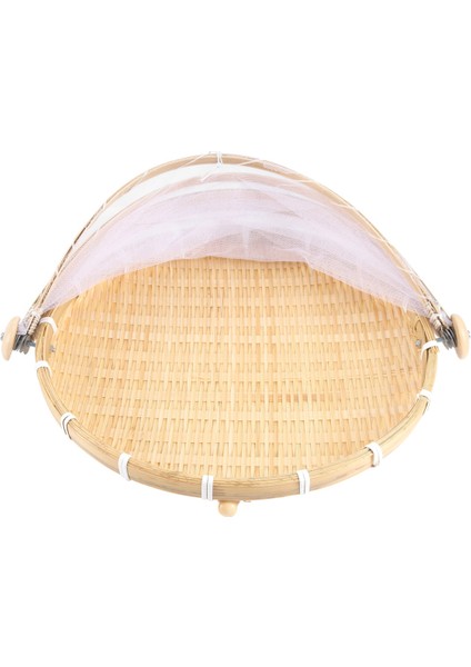 El Dokuma Gıda Çadır Sepet Tepsisi Meyve Bitkisel Ekmek Depolama Sepeti Basit Atmosfer Açık Piknik Örgü Net Kapak (Yurt Dışından) fiyatları