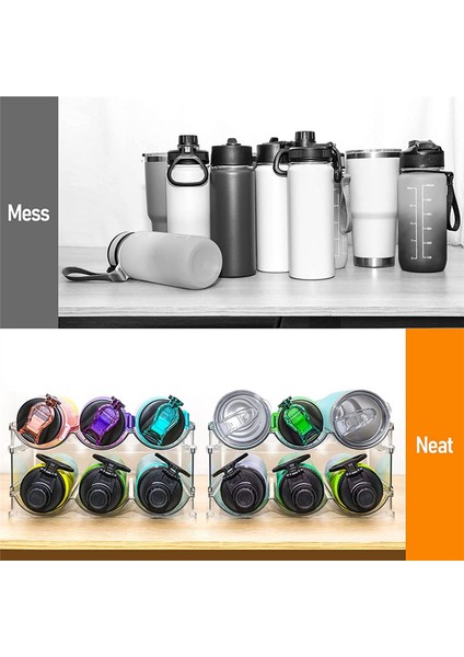 Dolap Için Su Şişesi Organizatör, 2 Paket Istiflenebilir Plastik Su Şişesi Tutucu, Mutfak Buzdolabı Için Şarap Rafları (Yurt Dışından) fırsatları