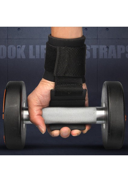 4x Fitness Ağırlığı Neopren Pad ile Ağır Hizmet Kancaları Kaldırma Salon Bilek En Iyi Güç Ağırlığı Kaldırma Eğitim Seti (Yurt Dışından)