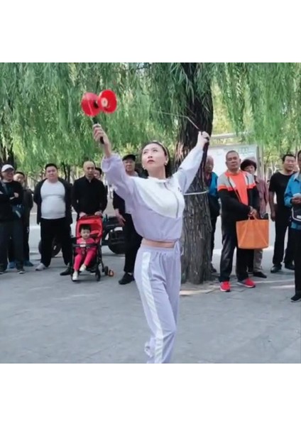 Çift Başlı Çubuğu Diabolo Çocuk Öğrencileri ve Yaşlı Açık Hava Fitness Duyusal Eğitim Ekipmanı Yeşil (Yurt Dışından) fiyatları