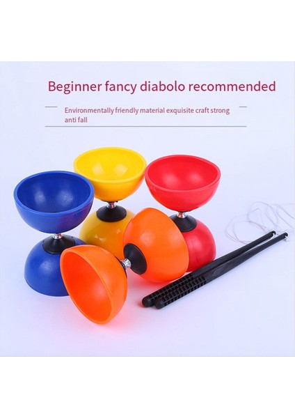 Çift Başlı Çubuğu Diabolo Çocuk Öğrencileri ve Yaşlı Açık Hava Fitness Duyusal Eğitim Ekipmanı Yeşil (Yurt Dışından) modelleri