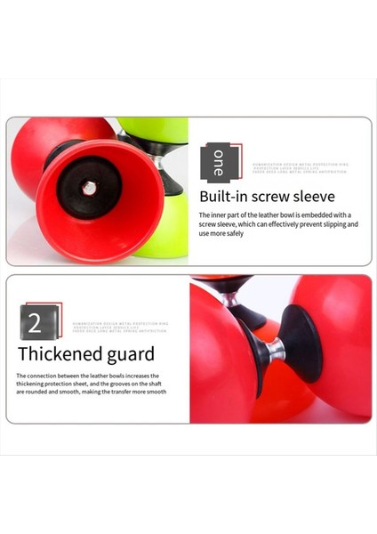 Çift Başlı Çubuğu Diabolo Çocuk Öğrencileri ve Yaşlı Açık Hava Fitness Duyusal Eğitim Ekipmanı Yeşil (Yurt Dışından) indirimleri