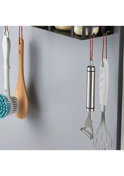 Paslanmaz Çelik Emtia Raf Ferforje Raf Ev Mutfak Buzdolabı Baharat Depolama Rafı Siyah (Yurt Dışından) fiyatları