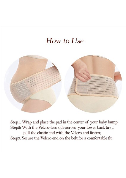 4x Analık Destek Kemeri Nefes Alabilir Hamilelik Göbek Band Karın Bağlayıcı Ayarlanabilir Geri/pelvik Destek (Yurt Dışından) modelleri