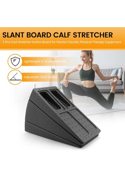 Eğik Tahta Buzağı Sedyesi Plantar Fasiit Fizik Ekipmanı Için 3 Adet Ayak Sedye Eğim Kartı (Yurt Dışından) fırsatları