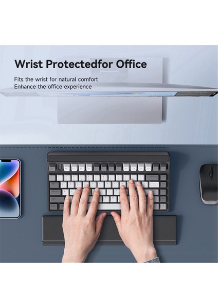 Masaüstü Depolama Kutusu Mekanik Klavye Bilek Pad El Fare Bilek Pad Palm Destek Ofis Yazma Bilek Siyah (Yurt Dışından) fırsatları