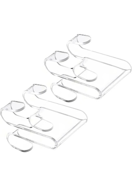 2pcs Akrilik Cam Kapı Askı Ekleri Güvenli Havlu ve Giyim Asma Kancası (Yurt Dışından)