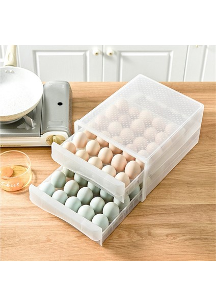 Çekmece Kutusu Çanta Yumurta Depolama Kutusu Mutfak Malzemeleri Buzdolabı Yumurta Tutucu Organizatör Şeffaf Çift Katmanlı Yumurta Tepsisi (Yurt Dışından) modelleri