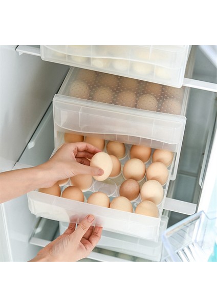Çekmece Kutusu Çanta Yumurta Depolama Kutusu Mutfak Malzemeleri Buzdolabı Yumurta Tutucu Organizatör Şeffaf Çift Katmanlı Yumurta Tepsisi (Yurt Dışından) indirimleri