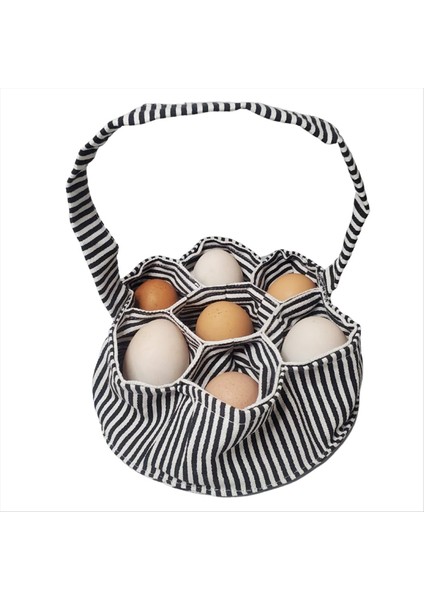 Yumurta Toplamak Için Mini Kumaş Yumurta Sepeti - 1 Adet Yumurta Toplama Sepeti Tavuk, Ördek ve Bıldırcın Yumurtası Için 7 Torba ile (Yurt Dışından)