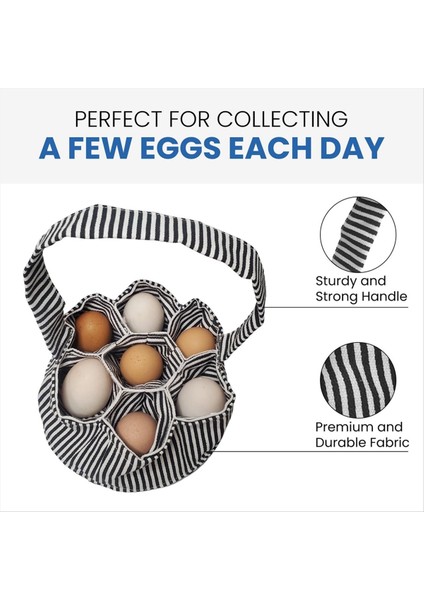 Yumurta Toplamak Için Mini Kumaş Yumurta Sepeti - 1 Adet Yumurta Toplama Sepeti Tavuk, Ördek ve Bıldırcın Yumurtası Için 7 Torba ile (Yurt Dışından) fiyatları