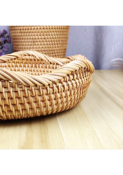 Rattan Yuvarlak Meyve Sepetleri Hasır Depolama Kaseleri Dokuma Servis Sepet Kaseleri Mutfak Seti Için Dekoratif Sepetler 3 (Yurt Dışından) modelleri