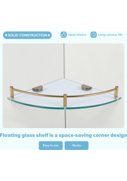 Banyo Rafları, Banyo Cam Köşe Raf Duvarı Monte, Duş Jeli/sabun-B Depolamak Için Temperli Cam Raf (Yurt Dışından) indirimleri