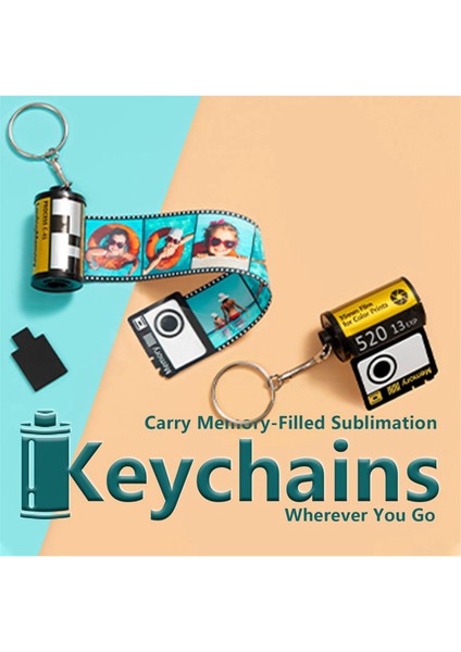 4 Paket Süblimasyon Bellek Filmi Rulo Anahtarlık, Çift Taraflı Süblimasyon Boş Kamera Film Roll Benek (Yurt Dışından) indirimleri