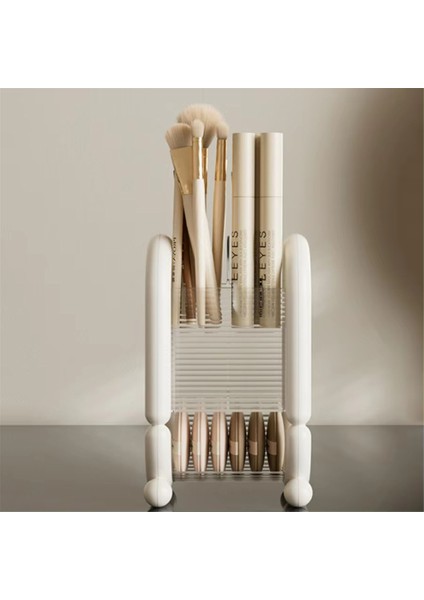 Akrilik Makyaj Fırçası Tutucu, Şeffaf Ruj ve Kozmetik Saklama Kutusu, Makyaj Araçları Için Masa Organizatörü Beyaz (Yurt Dışından) fırsatları