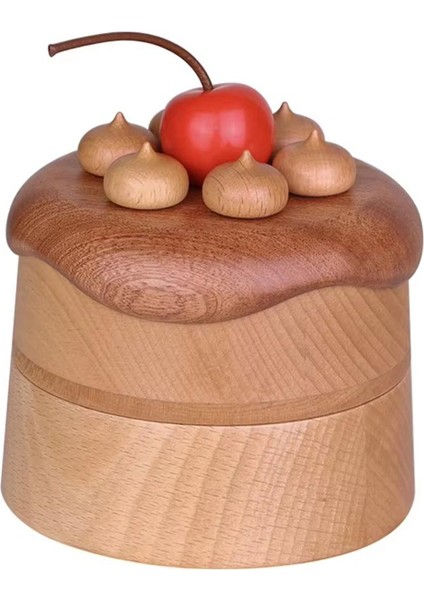 Kiraz Kek Tasarım Takı Kutusu - Küpe, Yüzük ve Kolyeleri Depolamak Için Mükemmel, Katı ve Dekoratif (Yurt Dışından)