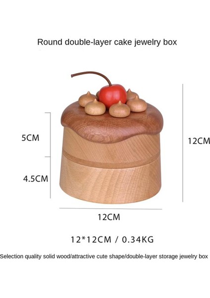Kiraz Kek Tasarım Takı Kutusu - Küpe, Yüzük ve Kolyeleri Depolamak Için Mükemmel, Katı ve Dekoratif (Yurt Dışından) fırsatları