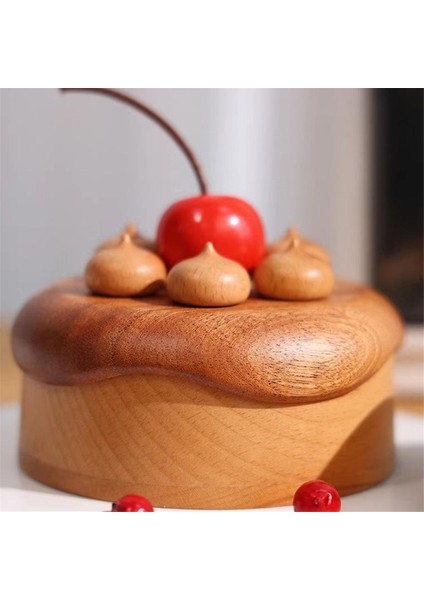 Kiraz Kek Tasarım Takı Kutusu - Küpe, Yüzük ve Kolyeleri Depolamak Için Mükemmel, Katı ve Dekoratif (Yurt Dışından) indirimleri