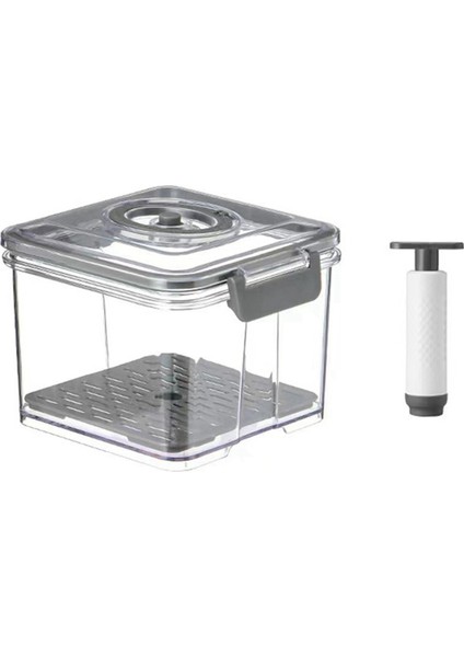 Vakum Gıda Depolama Konteyneri Şeffaf Buzdolabı Organizatör Drenaj Net Kapasiteli Mutfak Grisi Için Gıda Dağıtıcısı (Yurt Dışından)