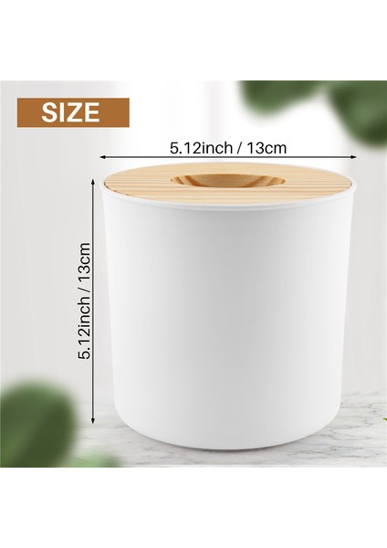 Ahşap Kapak Yuvarlak Rulo Kağıt Doku Tüpü Hanehalkı Çıkarılabilir Mini Ahşap Doku Kutusu (Yurt Dışından)