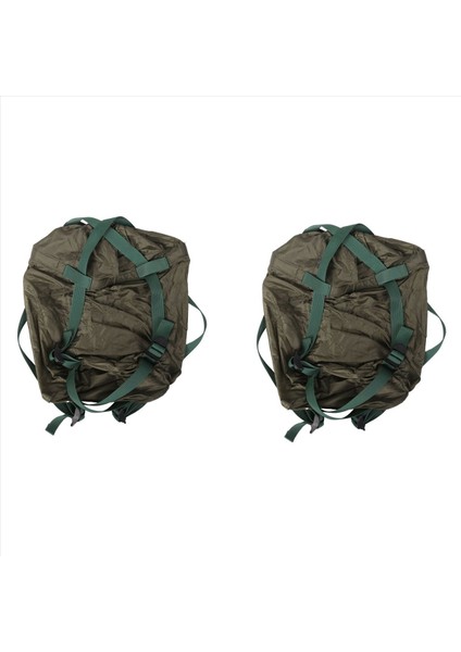 2x Açık Uyku Tulumu Sıkıştırma Çuval Su Geçirmez Kamp Uyku Tulumu Depolama Torbası Kamp Ekipmanı Ordu Yeşil (Yurt Dışından)