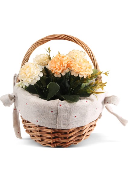 El Dokuması Hasır Sepet Simülasyonu Çiçek Sepeti Tek Saplı Küçük Çiçek Sepeti El Hediye Sepeti (Yurt Dışından) fiyatları