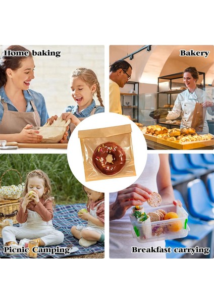 100 Adet Isı Mühür Fırın Çantaları, Gres Kanı Kağıt Bisküvi Ambalaj Kek Torbaları Ambalaj Çörek Hamuru Pişmiş Mallar Için (Yurt Dışından) indirimleri