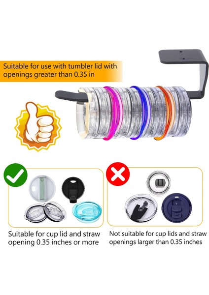 Mutfak Gadgets Tumbler Kapak Organizatörü - Yatay - Kabinet Alt Mount Black Için Kendinden Yapışkan Kapak Organizatörü (Yurt Dışından) indirimleri