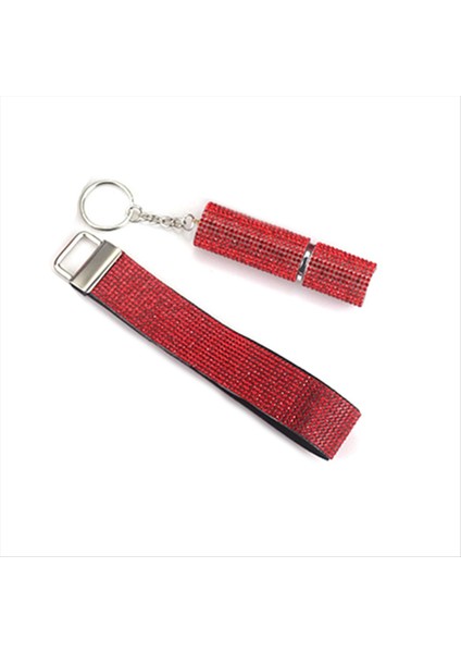 Pom Pom Ball Dudak Balsamı Kordon Düdük Seyahat Şişesi Tutucusu Şişe Açık Kırmızı Olan Kadın Için Anahtarlık Kolye Seti (Yurt Dışından) modelleri