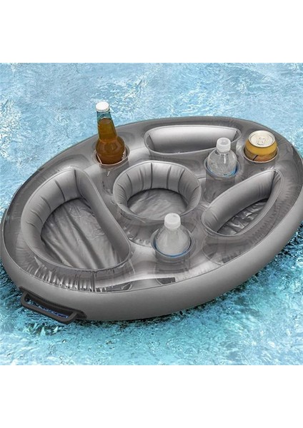 Şişme Yüzen Sıra Yüzme Havuzu Şamandıra Gıda Bira Tepsisi Havuzu Hava Havası Su Içecek Tutucu Yaz Parti Yüzüğü (Yurt Dışından) fırsatları