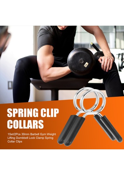 1set/2pcs 30MM Barbell Spor Salonu Ağırlığı Kaldırma Dumbbell Kilit Kelepçesi Yaylı Yaka Klipsleri (Yurt Dışından) fırsatları
