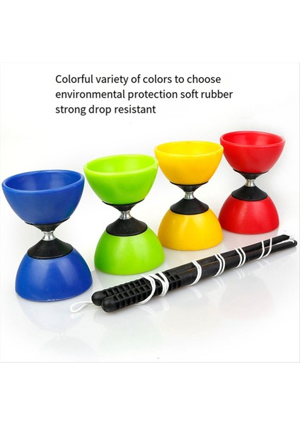 Çift Başlı Çubuğu Diabolo Çocuk Öğrencileri ve Yaşlı Açık Hava Fitness Duyusal Eğitim Ekipmanı Sarı (Yurt Dışından) fırsatları