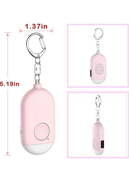 Kişisel Alarm Yeniden Şarj Edilebilir Su Geçirmez Acil Kendi Kendini Savunma Sos Uyarısı Düdük Güvenlik Sireni Kadınlar Için Yaşlılar (Yurt Dışından) indirimleri