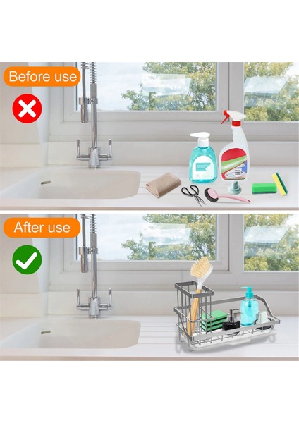 Paslanmaz Çelik Sünger Tutucu Çıkarılabilir Mutfak Lavabo Rafı Temizleme Sabun Depolama Rafı Tahliye Tepsisi, A, A (Yurt Dışından) indirimleri