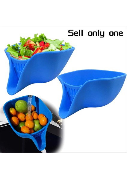 Sebze ve Meyveleri Yıkamak Için Çıtır, Lavabo Süzgeç Sepet Sepet Hunisi ile Çok Işlevli Drenaj Sepeti (Yurt Dışından) indirimleri