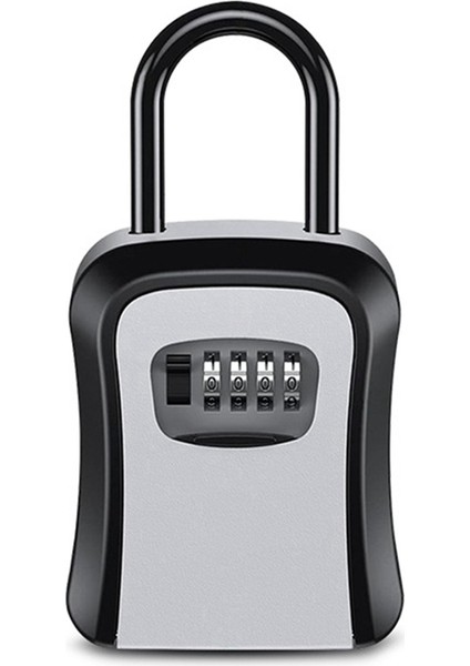 Dış Parola Anahtar Kutuları Genişletilmiş Kilitleme Kanca Çelik Tel Asılı Anahtar Depolama Su Geçirmez Anahtar 4 Haneli Kod Kutusu Gri (Yurt Dışından)