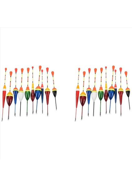 20PCS Balıkçılık Şamandıraları Set Şamandıra Bobber Dalgalı Karışım Boyutu Renk Şamandıra Şamandıra Pesca Hafif Çubuk Şamandıralar (Yurt Dışından)